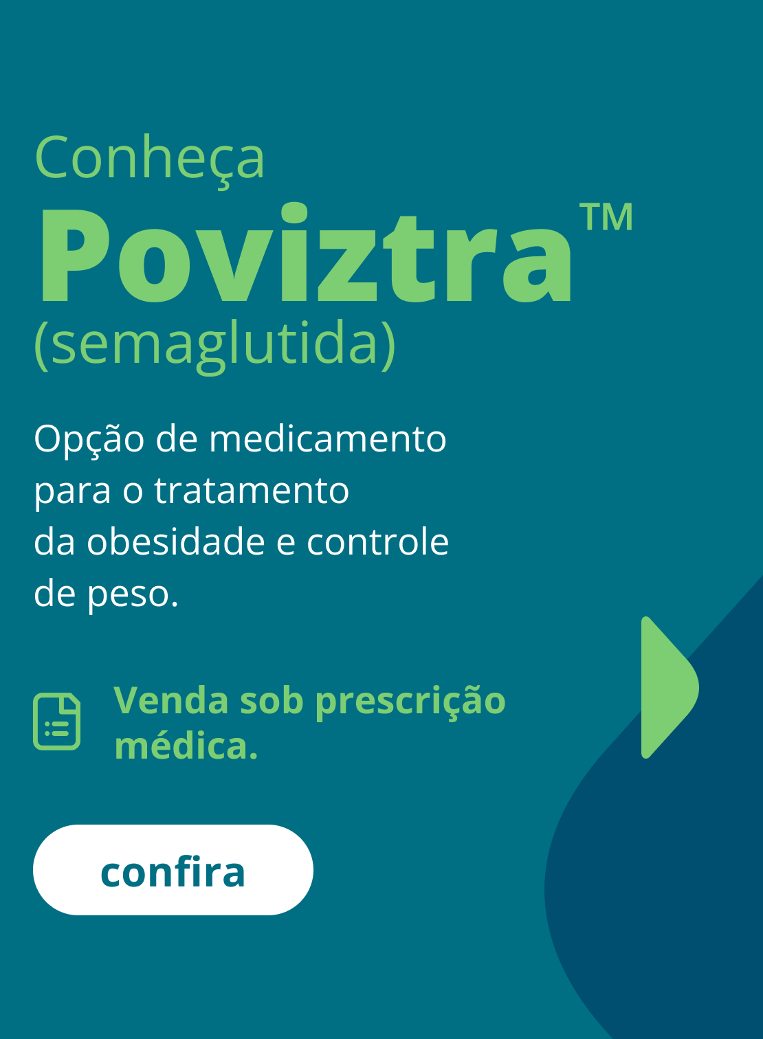 Chegou Poviztra™! Novo medicamento para o tratamento da obesidade e controle de peso.