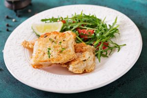 peixe com crosta de aveia