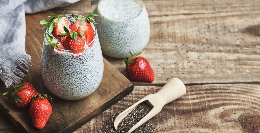 pudim de chia da Kim Kardashian