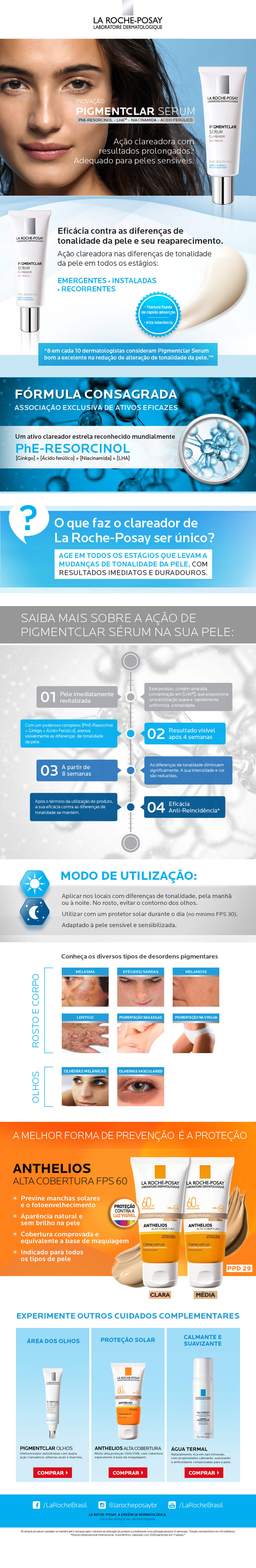 Pigmentclar Serum Clareador La RochePosay Facial com 20ml Droga Raia